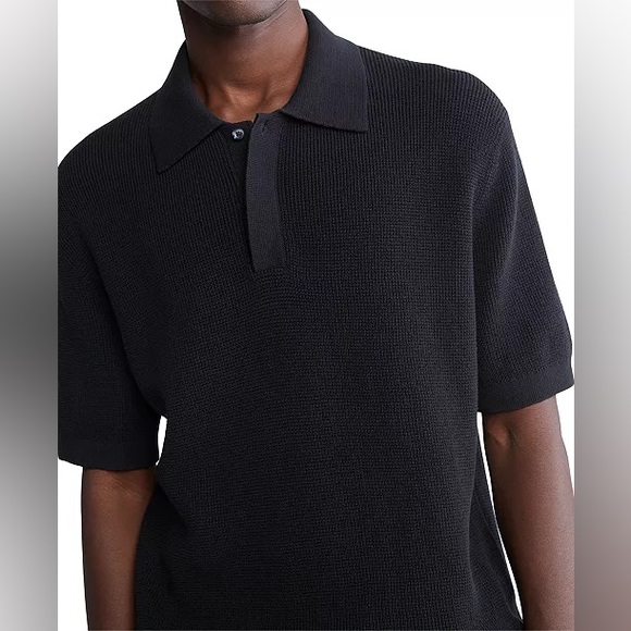 Calvin Klein Men's Waffle-Knit Polo Shirt - Picture 3 of 7